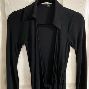 Black wrap dress